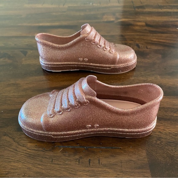 Mini Melissa Pink Glitter Sneakers Slip-On - Picture 8 of 12